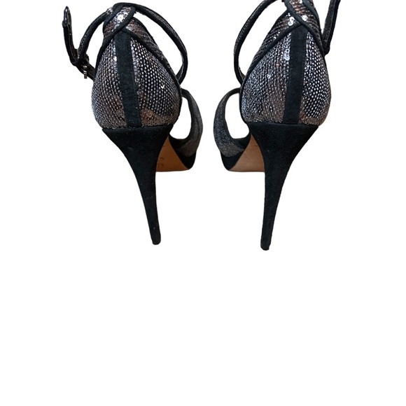 Sam Edelman Paisley Sequin Ankle Strap Platform, Size 9.5 - Picture 3 of 5